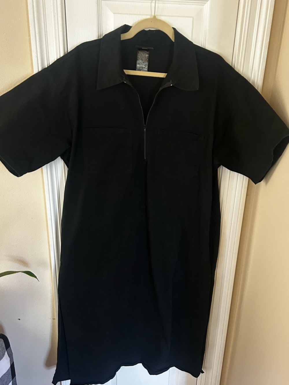Nooworks Work Dress - Black Short-Sleeve Utility Dress Sz 3 (XXL)